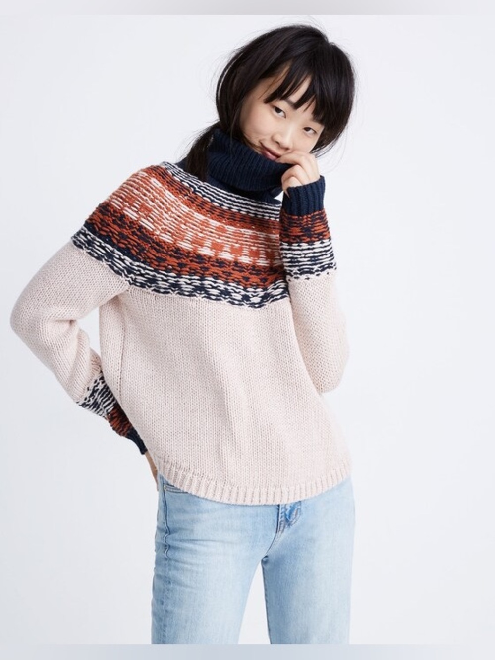 Madewell Brookdale Fair Isle Sweater sz XXS